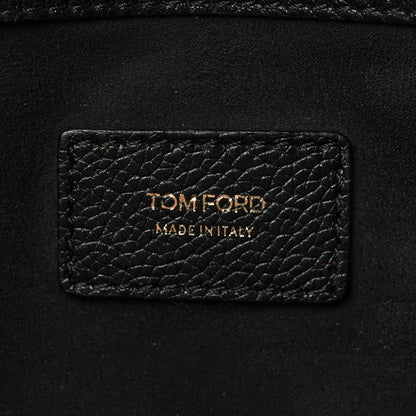 Tom Ford Pebbled Calfskin Large Jennifer Zip Tote Black 5 of 6