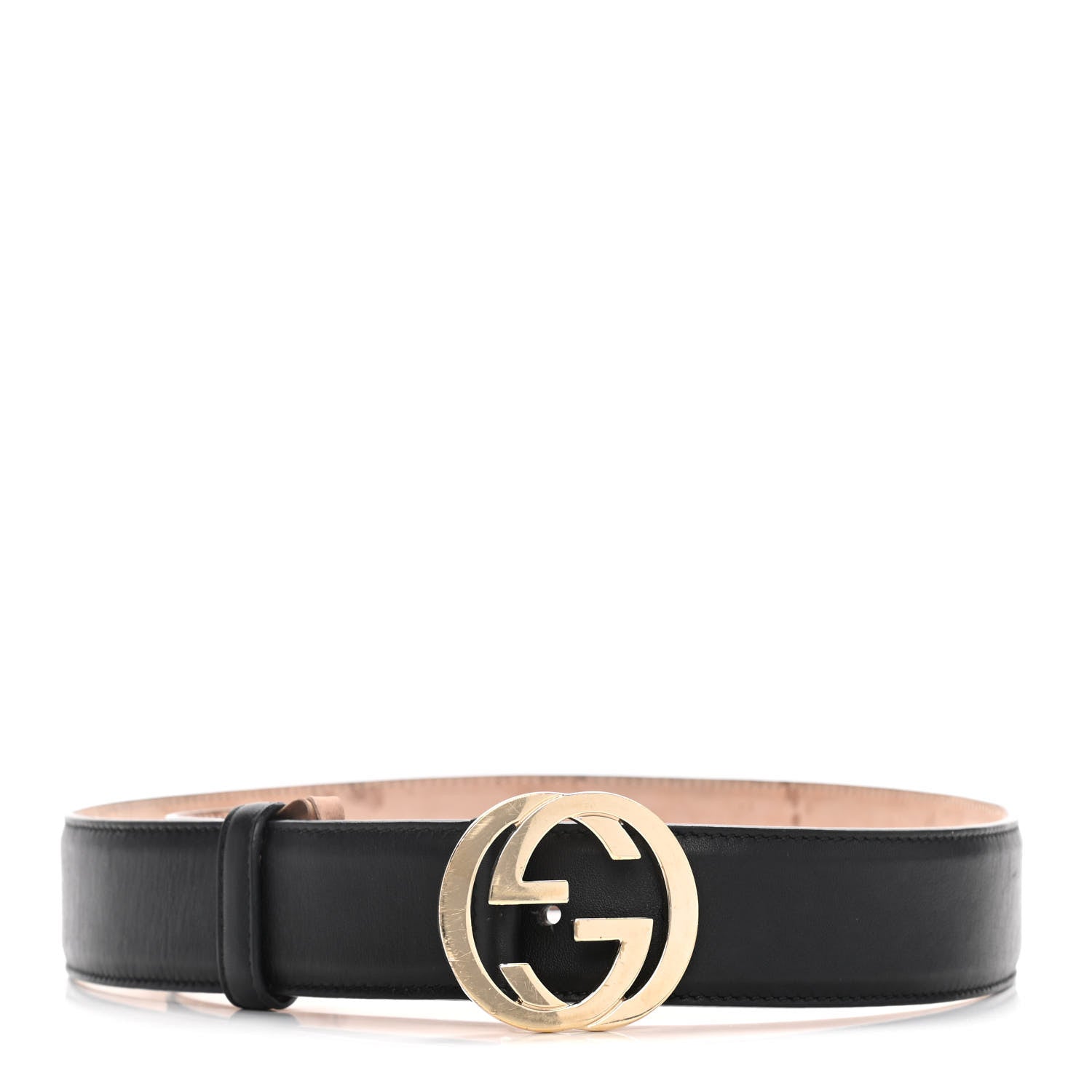 Gucci Calfskin Interlocking G 37mm Belt 80 32 Black 1 of 7
