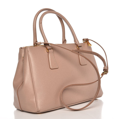 Prada Saffiano Small Galleria Double Zip Tote Cammeo 4 of 13