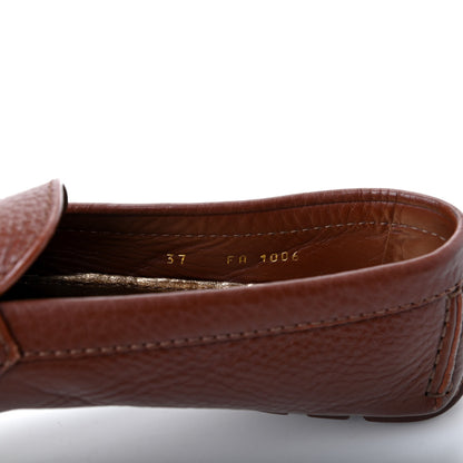 Louis Vuitton Calfskin Monte Carlo Moccasin Loafers 37 Brown 8 of 17