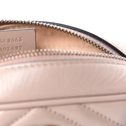 Gucci Calfskin Matelasse Mini GG Marmont Chain Shoulder Bag Porcelain Rose 7 of 10