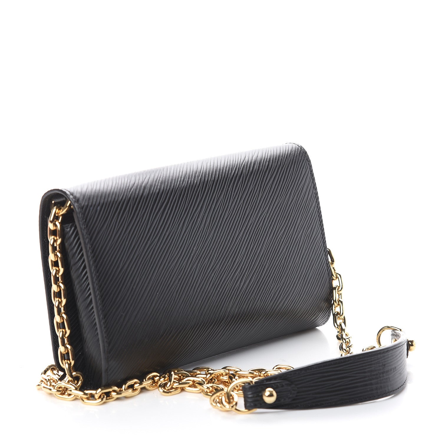 Louis Vuitton Epi Mechanical Flowers Twist Chain Wallet Black 2 of 7