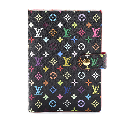 Louis Vuitton Monogram Multicolor Small Ring Agenda Cover Black Grenade 1 of 10
