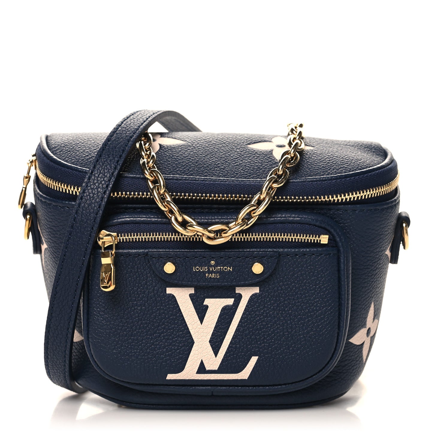 Empreinte Monogram Giant Mini By The Pool Bumbag Navy Creme