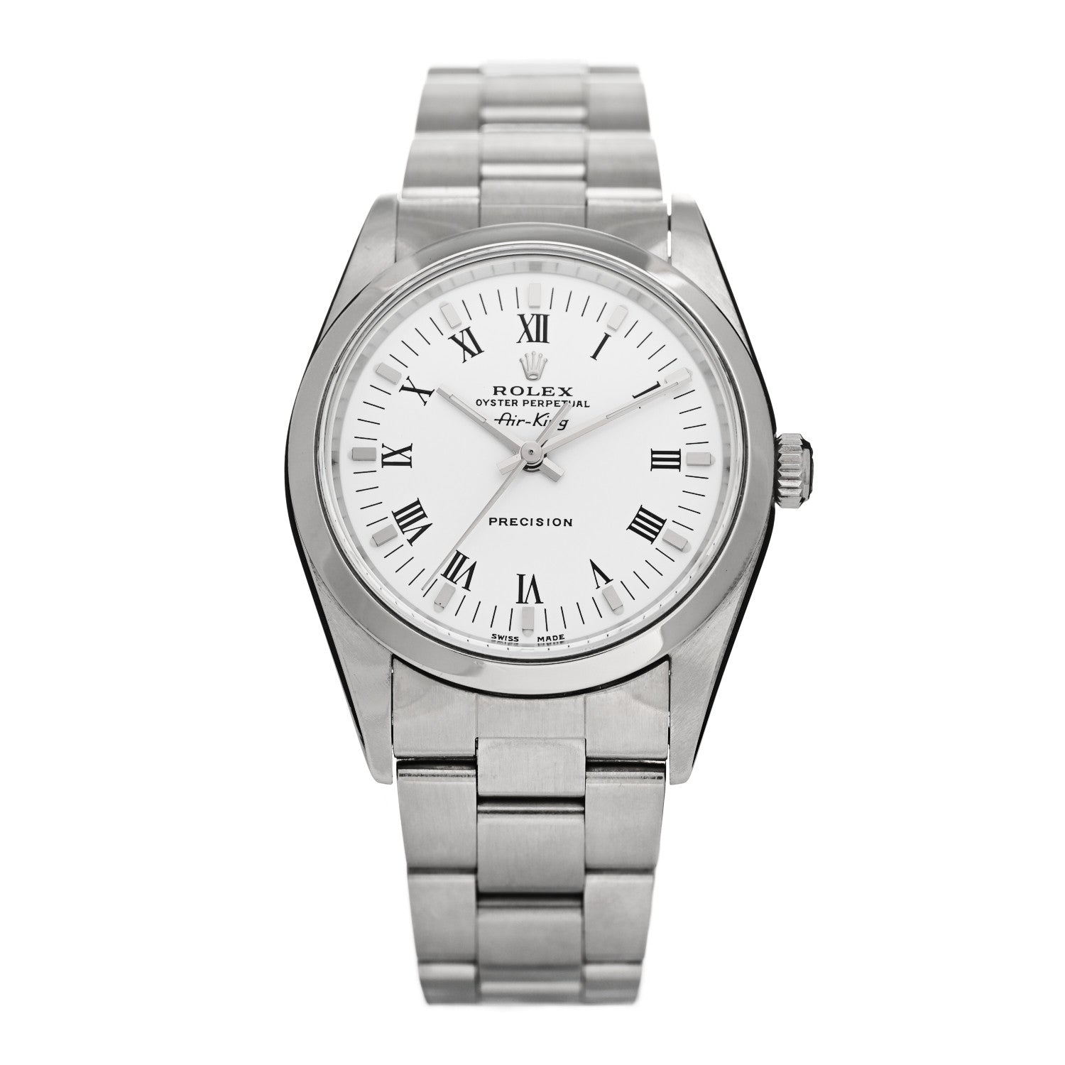 Rolex Stainless Steel 34mm Oyster Perpetual Air-King Watch White Roman 14000 2 of 8