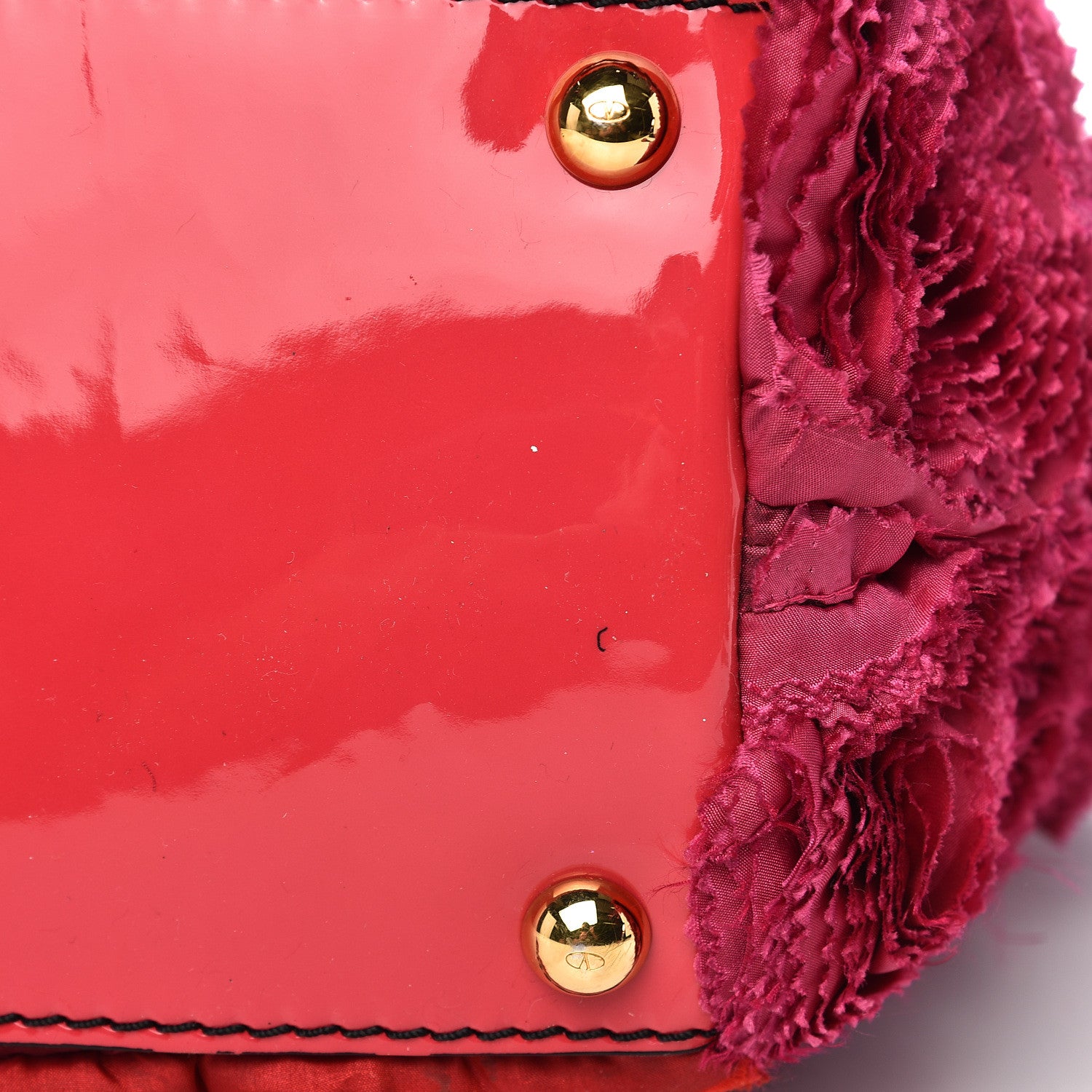 Valentino Garavani Silk Patent Rosier Tote Pink 10 of 12