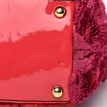 Valentino Garavani Silk Patent Rosier Tote Pink 10 of 12