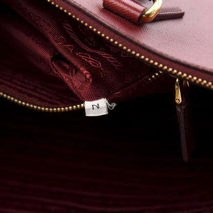 Prada Saffiano Large Galleria Double Zip Tote Fuoco 9 of 11