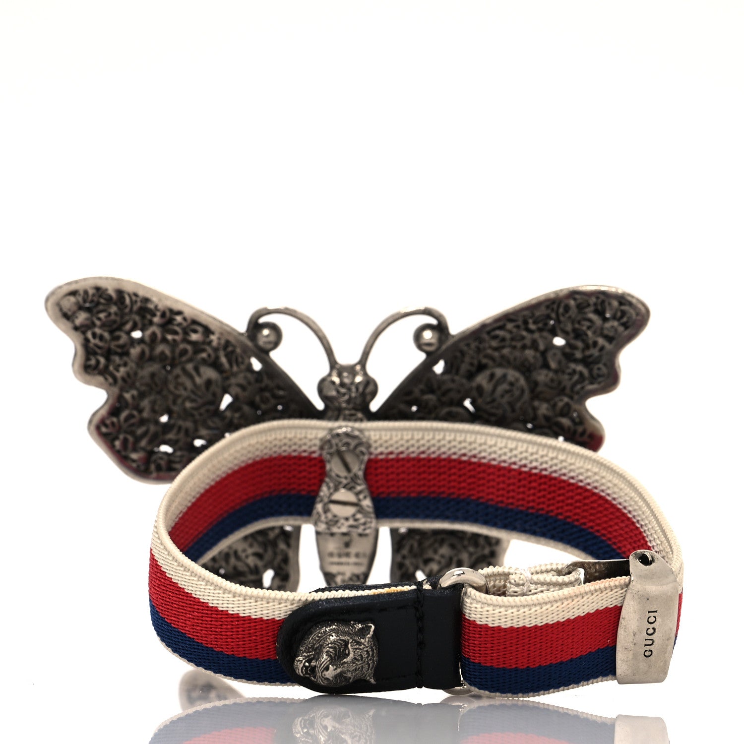 Gucci Web Crystal Butterfly Bracelet 3 of 4
