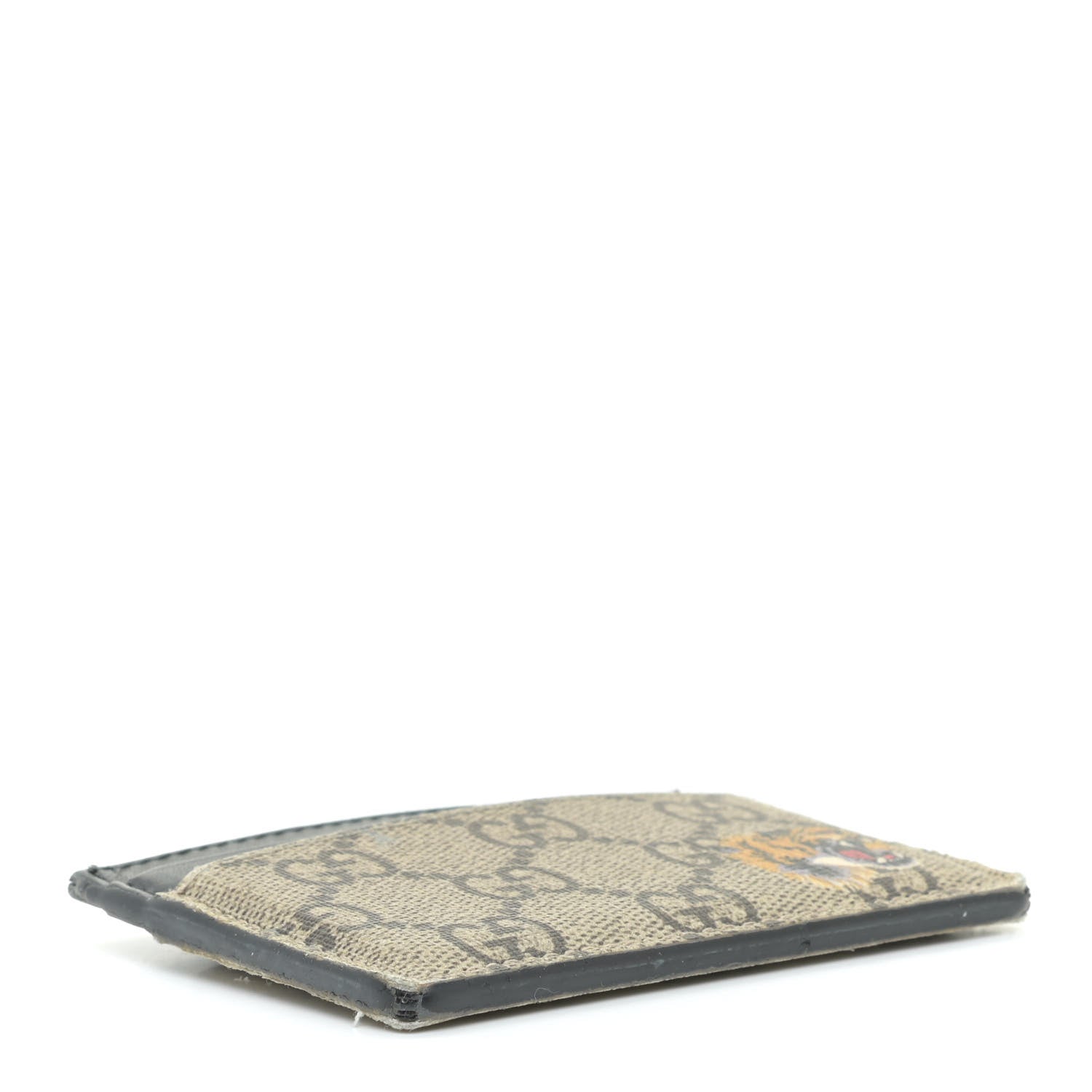 Gucci GG Supreme Monogram Tiger Print Card Holder Black 3 of 8