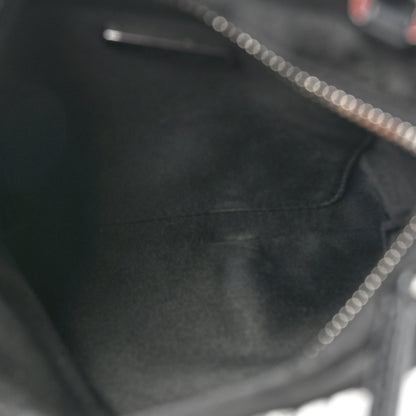 Prada Satin Crystal Metal Triangle Logo Chain Crossbody Handbag Cristal 5 of 9