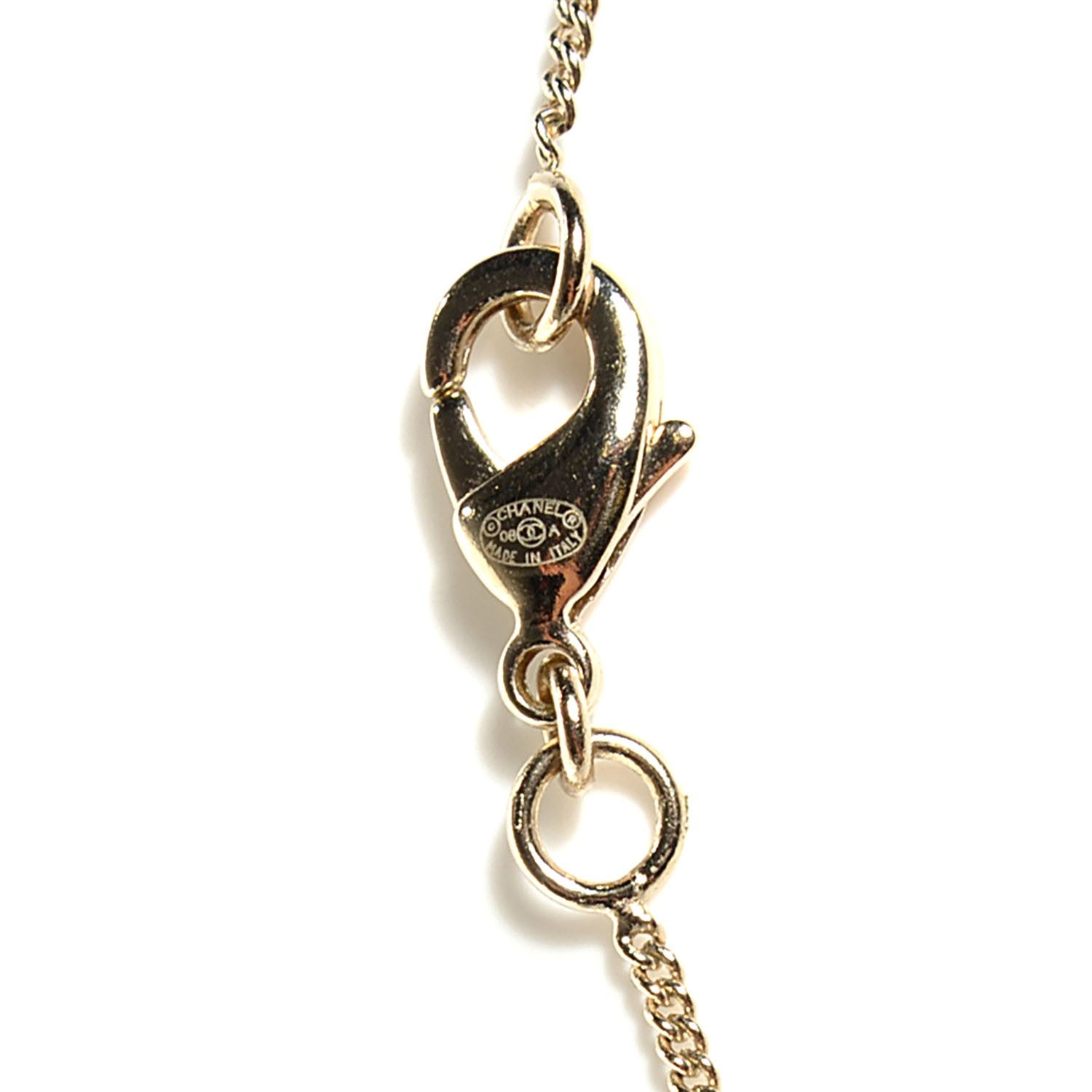 Chanel N°5 Perfume CC Necklace Gold 4 of 5