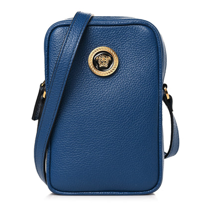 Versace Calfskin Medusa Messenger Bag Blue 1 of 8