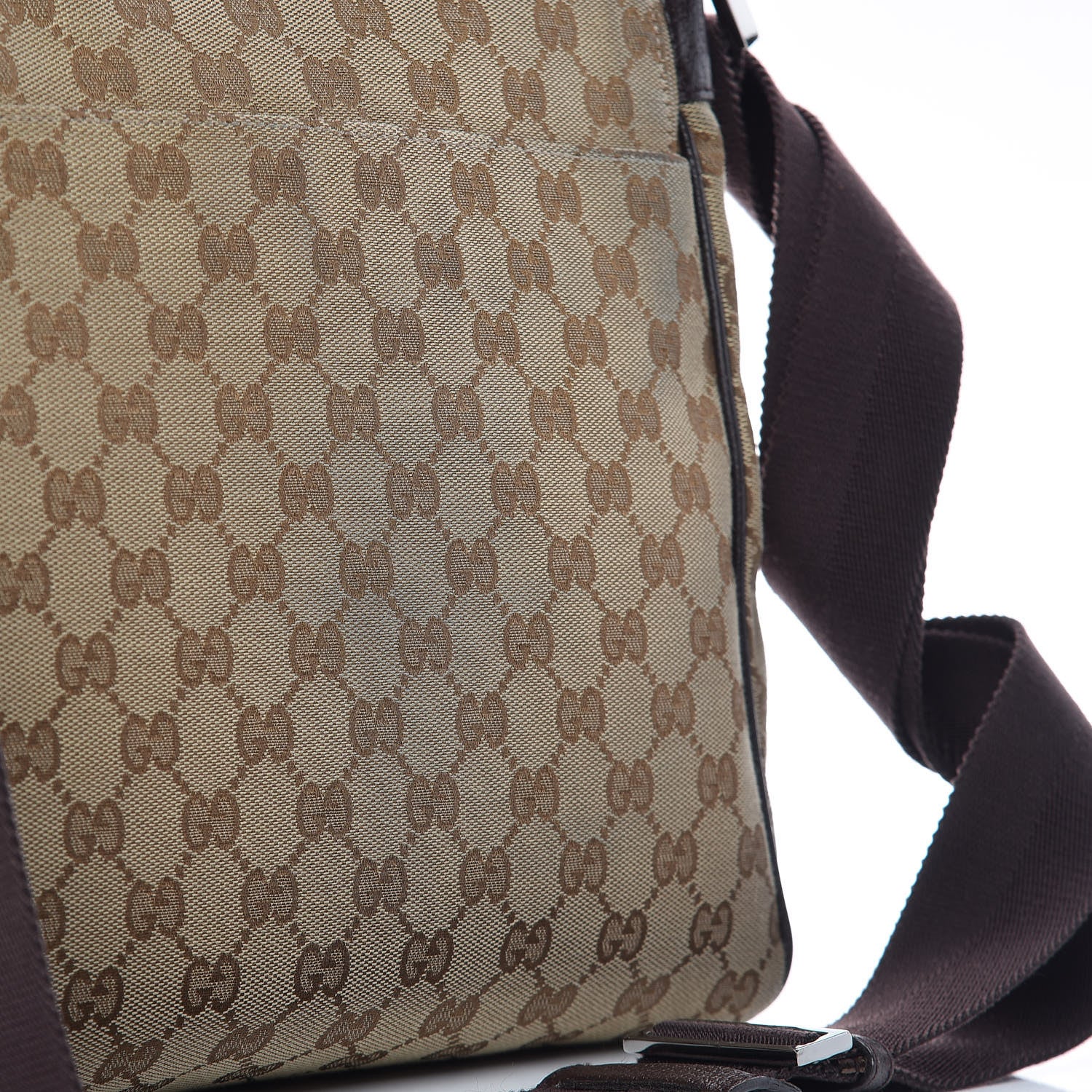 Gucci Monogram Small Flap Messenger Bag Beige Dark Brown 12 of 12