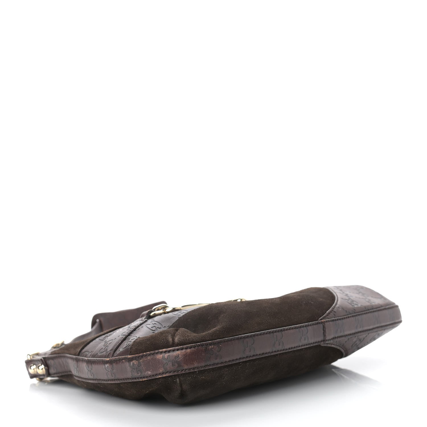 Gucci Guccissima Suede Hasler Hobo Dark Brown 4 of 19