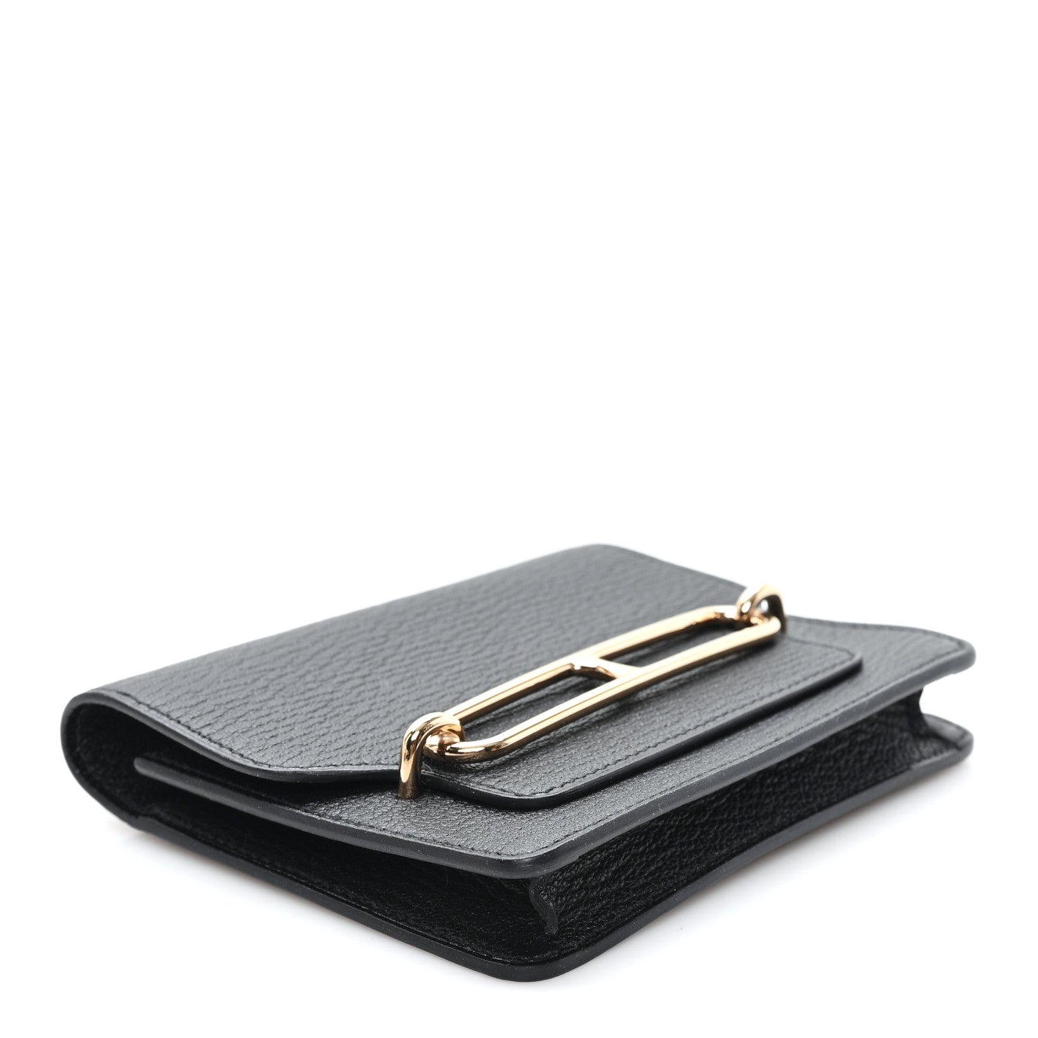 Hermes Chevre Mysore Roulis Slim Wallet Black 4 of 7