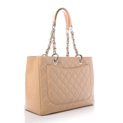 Chanel Caviar Quilted Grand Shopping Tote GST Beige 3 of 12