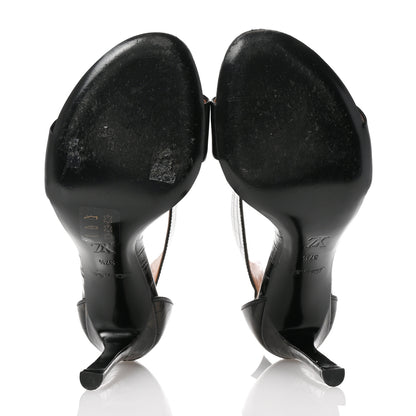 Louis Vuitton Calfskin Crocodile Embossed Horizon Sandals 37.5 Black 6 of 9