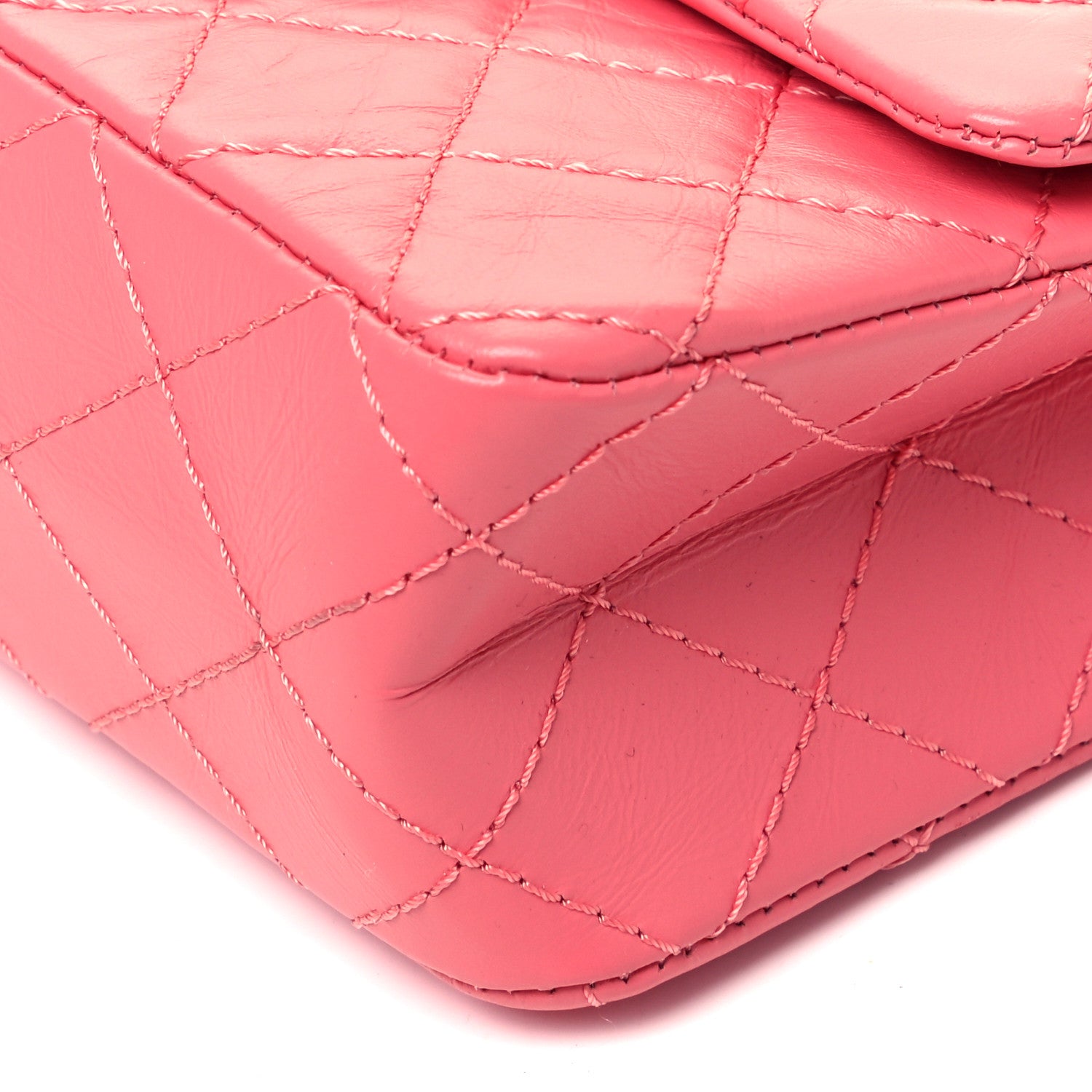 Chanel Aged Calfskin Quilted 2.55 Reissue Mini Flap Pink 8 of 8