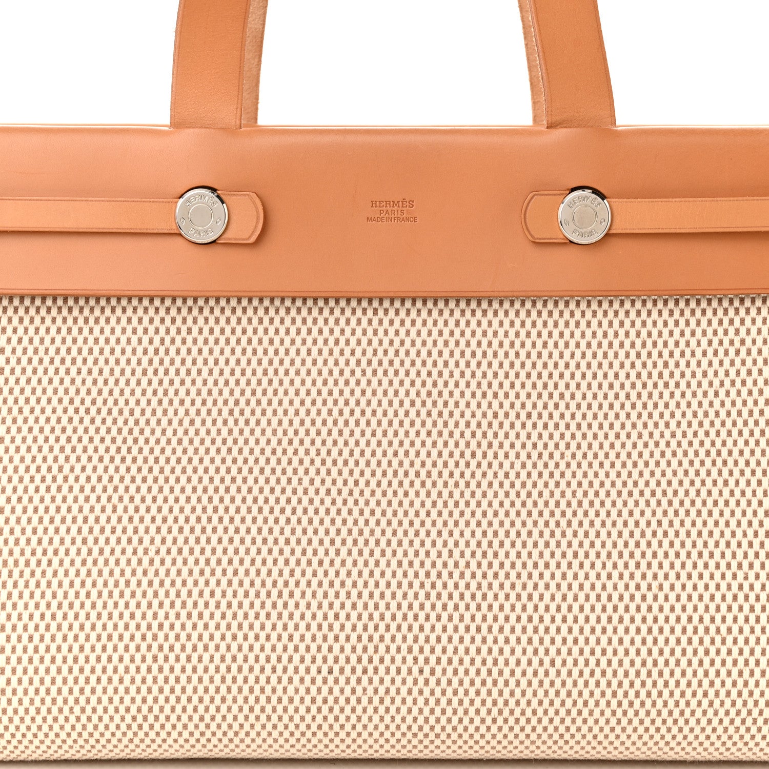 Hermes Toile Vache Hunter Herbag Cabas MM Natural 9 of 13