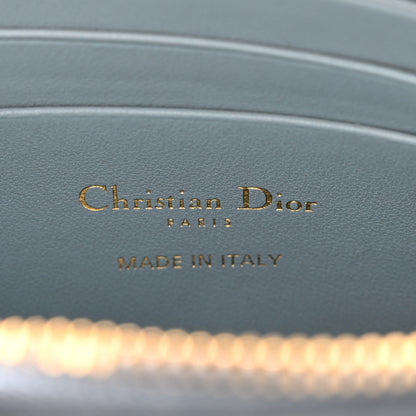 Christian Dior Supple Calfskin Cannage Caro Pouch with Chain Cloud Blue 6 of 10