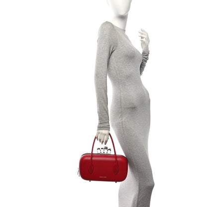 Alexander McQueen Calfskin Reverse Top Handle Clutch Red 2 of 11