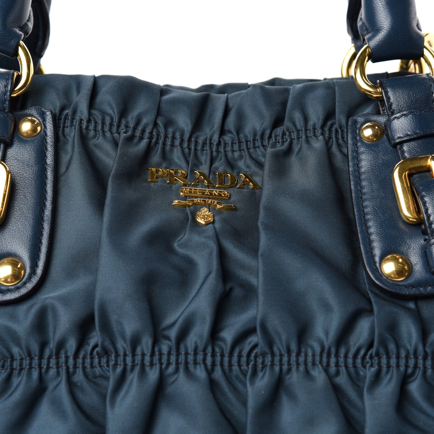 Prada Tessuto Nylon Gaufre Tote Bleuette 10 of 10