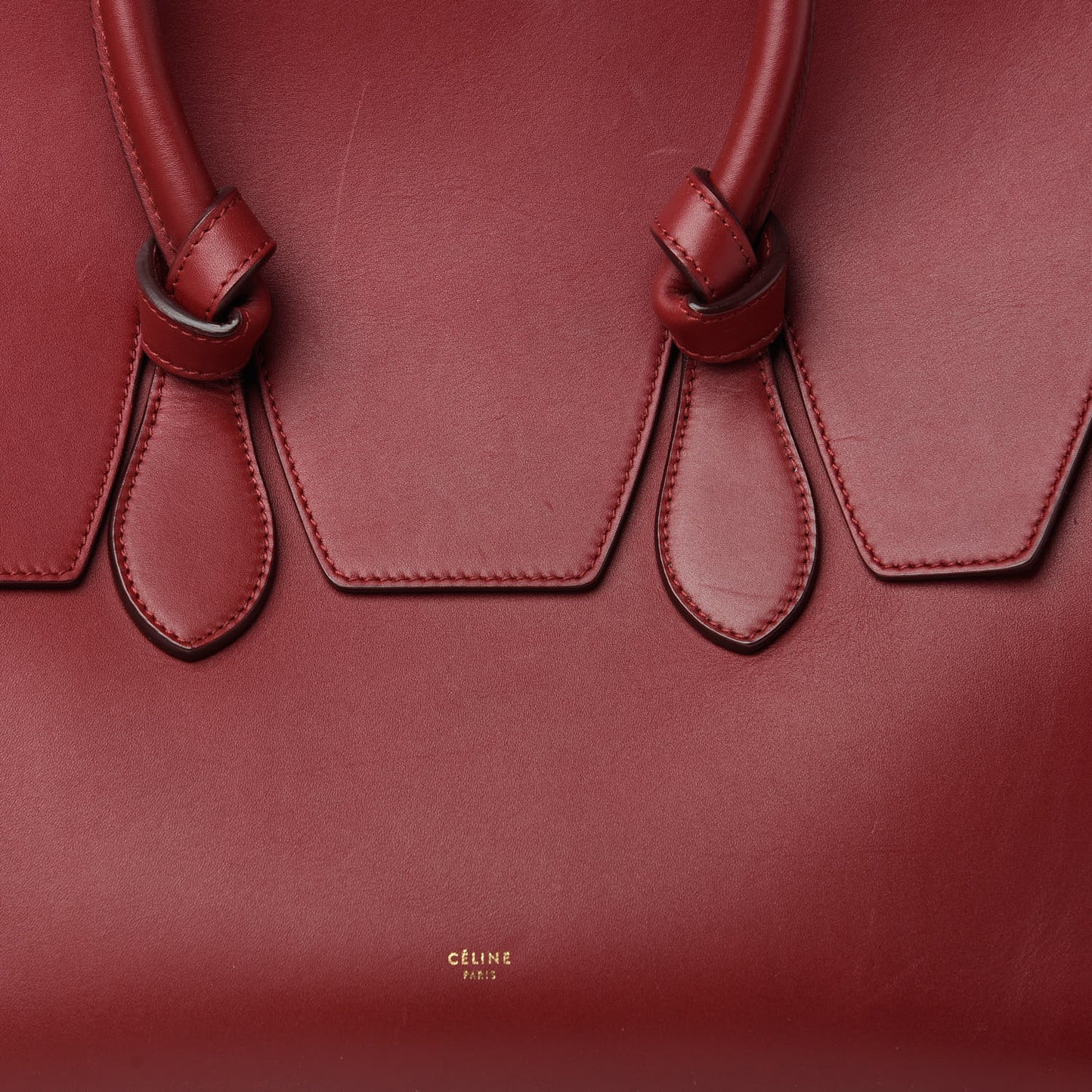 Smooth Calfskin Small Tie Knot Tote Red