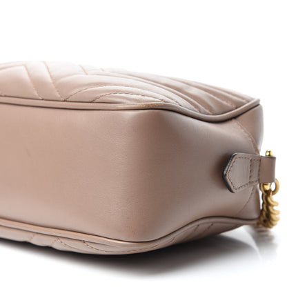 Gucci Calfskin Matelasse Small GG Marmont Chain Shoulder Bag Porcelain Rose 7 of 17