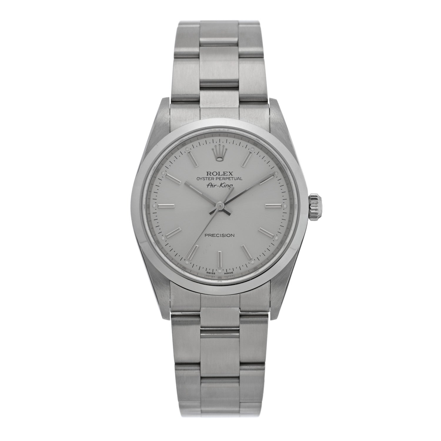 Rolex Stainless Steel 34mm Air-King Oyster Perpetual Precision Watch Silver 14000M 1 of 4