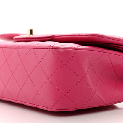Chanel Lambskin Quilted Medium Double Flap Pink 10 of 10