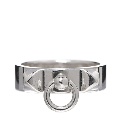Hermes Sterling Silver PM Collier De Chien Ring 48 4.5 1 of 5