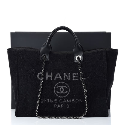 Chanel Lurex Boucle Medium Deauville Tote Black 11 of 11
