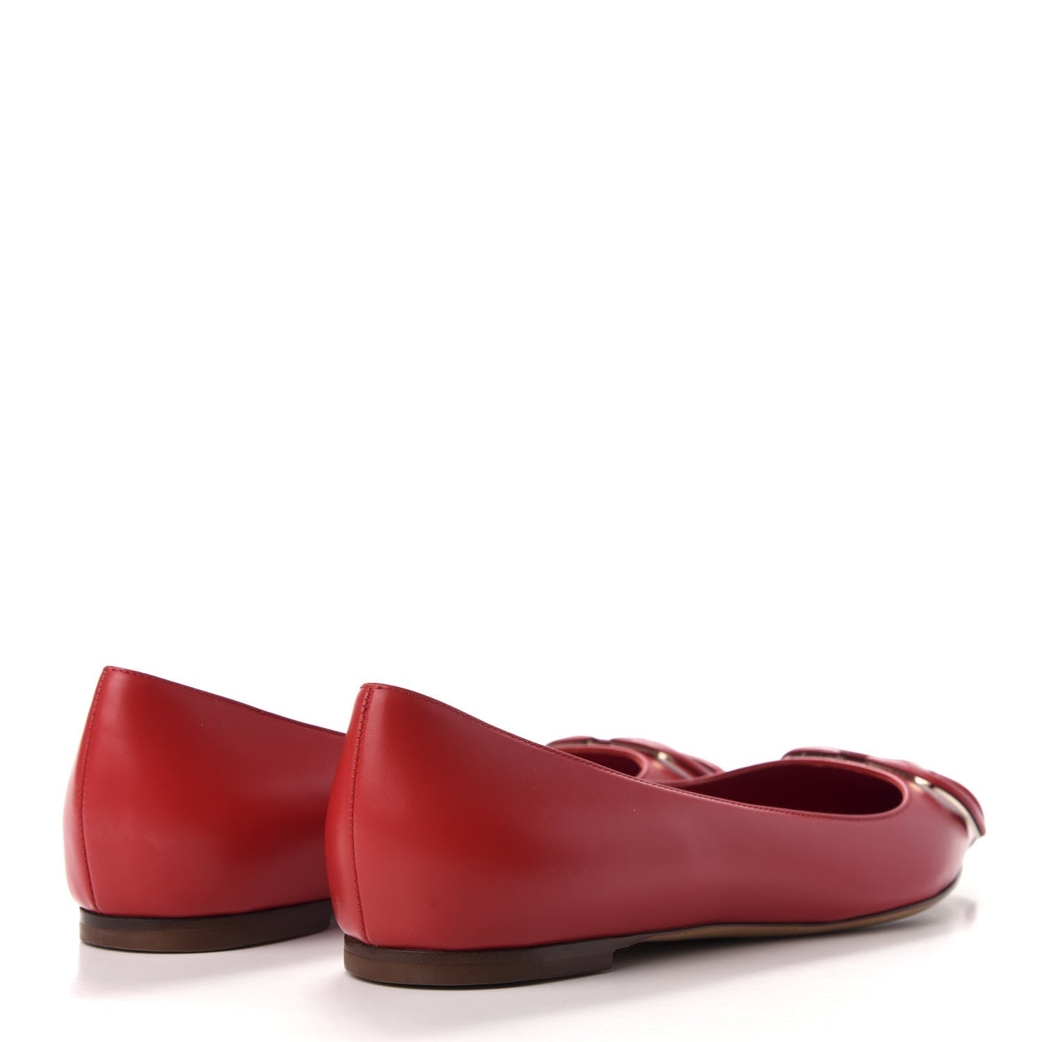 Valentino Garavani Nappa Vlogo Flats 38.5 Rouge Pur 4 of 10