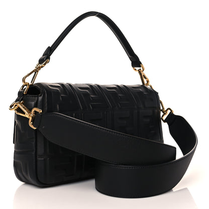 Fendi Nappa FF 1974 Embossed Baguette Black 3 of 10