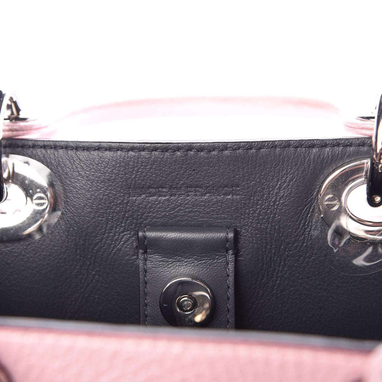 Metallic Bullcalf Mini Diorissimo Tote Pink