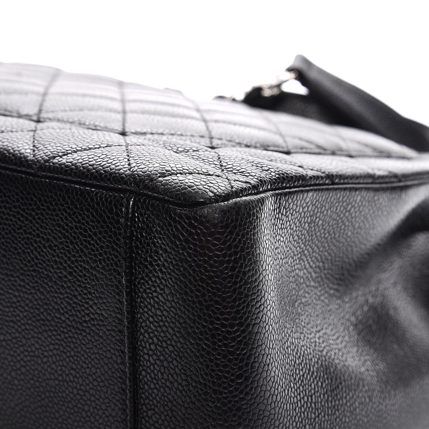 Caviar Quilted Grand Shopping Tote GST Black