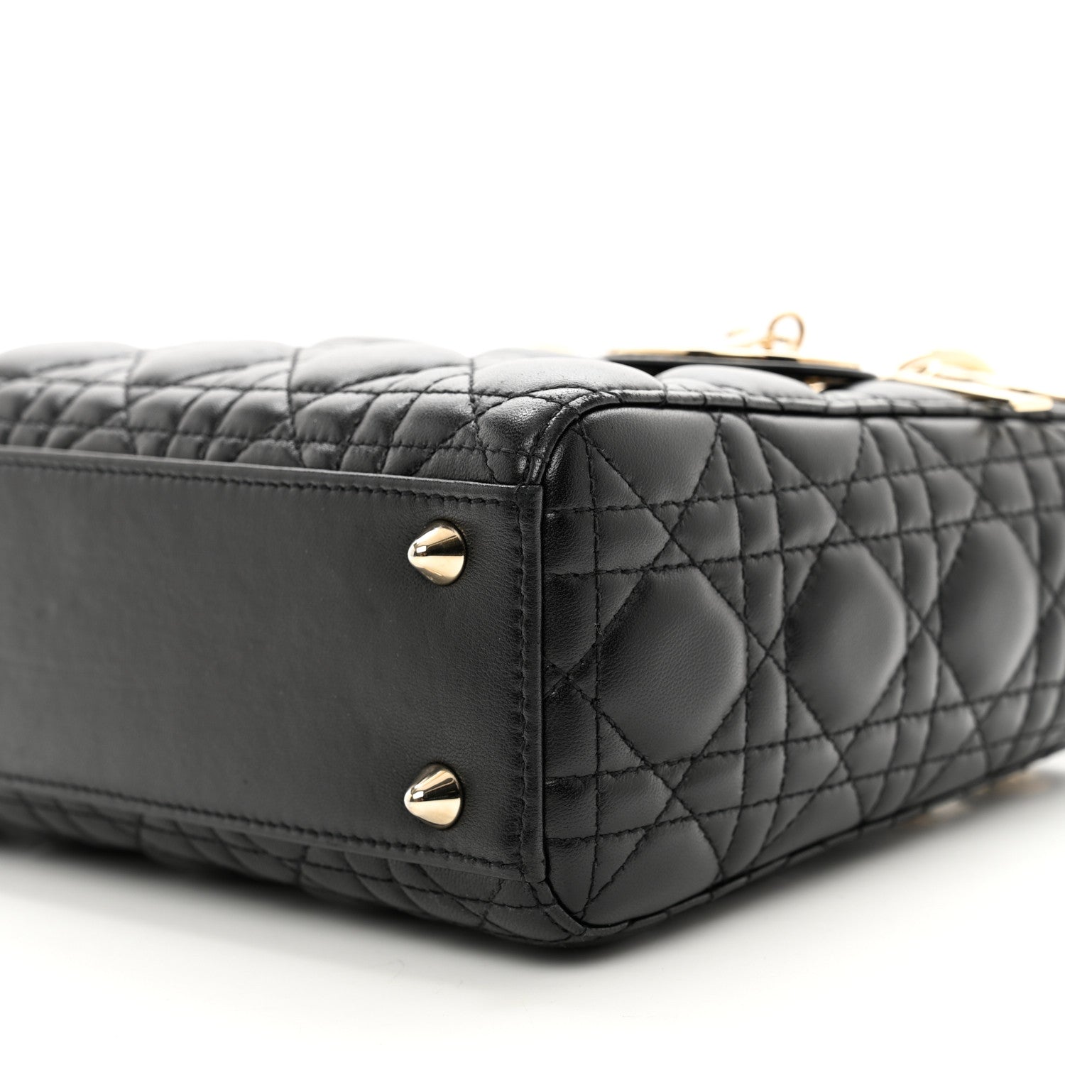Christian Dior Lambskin Cannage Small My ABCDior Lady Dior Black 8 of 9