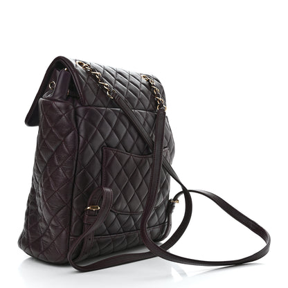 Chanel Lambskin Quilted Large Urban Spirit Backpack Dark Purple 2 of 9