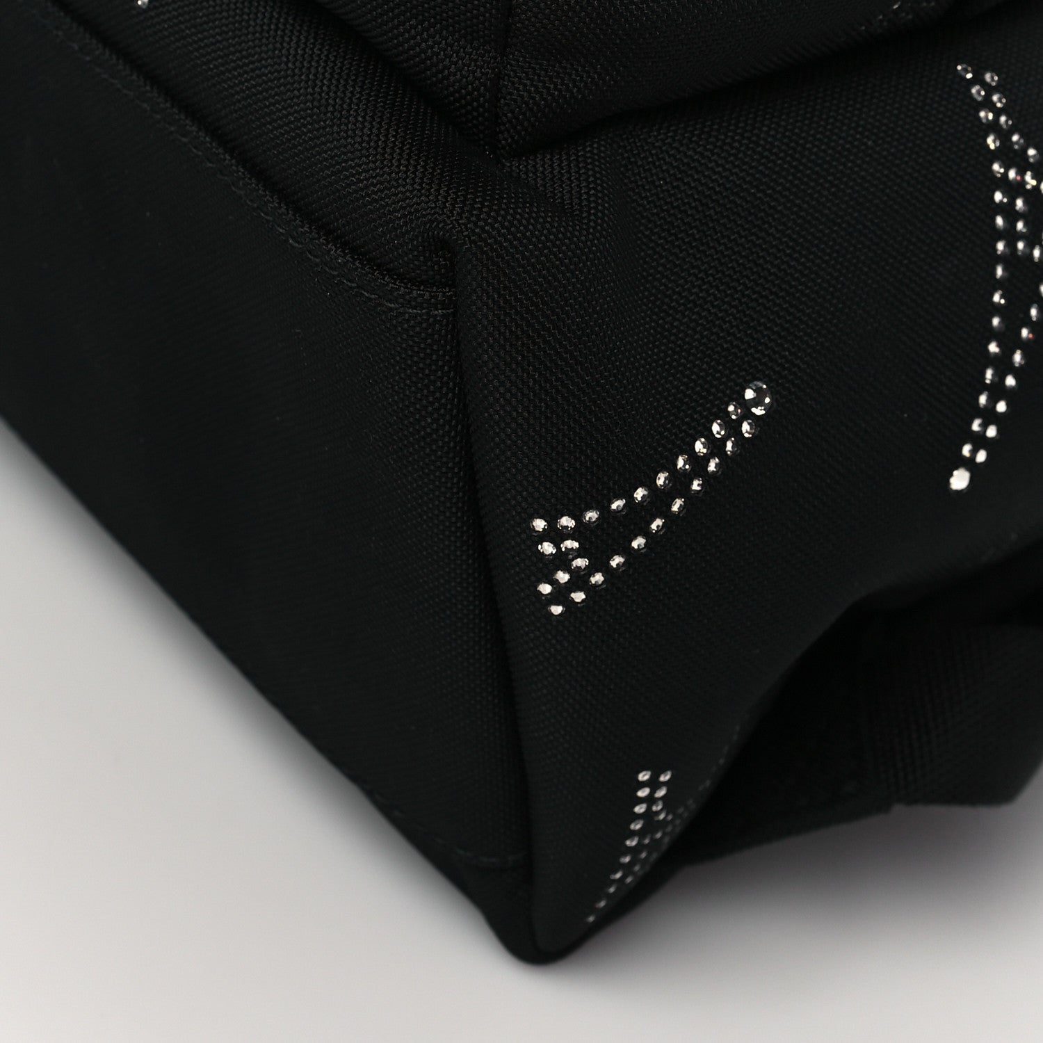 Balenciaga Canvas Crystal Embellished Eiffel Tower Explorer Backpack Black 9 of 9