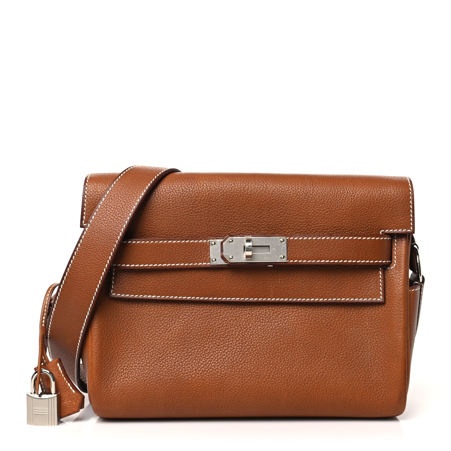 Hermes Barenia Faubourg Kelly Messenger PM Fauve 1 of 12