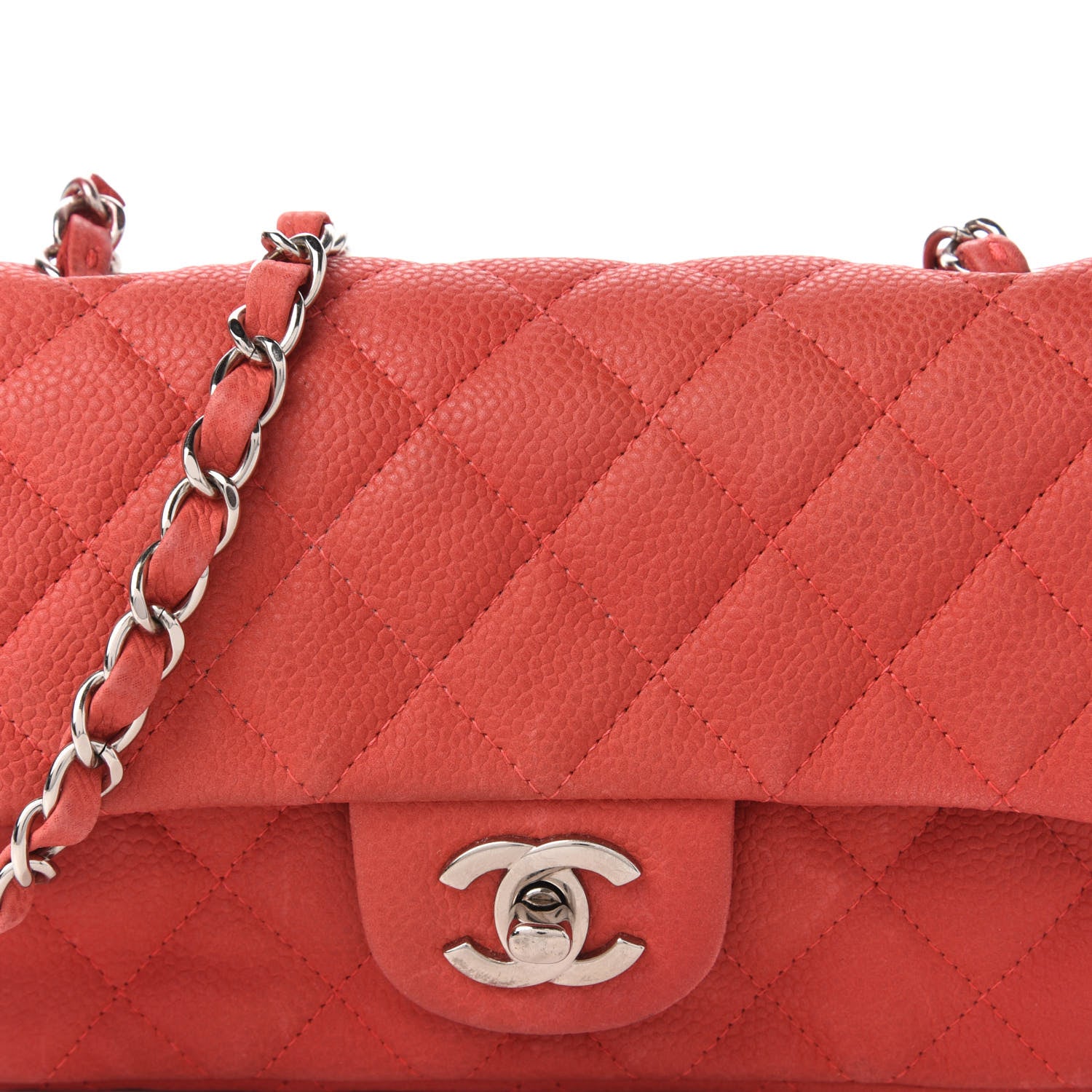 Chanel Iridescent Caviar Quilted Mini Rectangular Flap Dark Pink 10 of 12