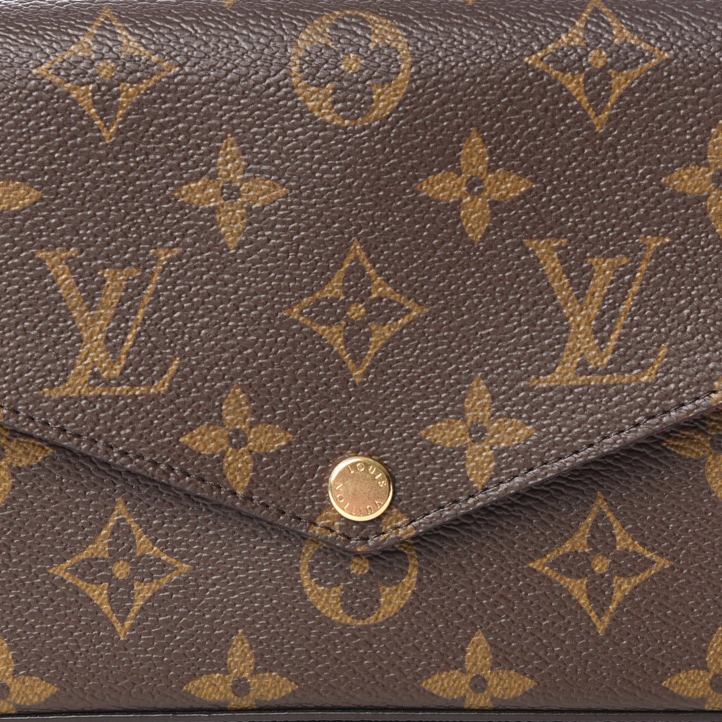 Monogram Pochette Felicie Chain Wallet Fuchsia