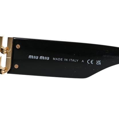 Miu Miu Acetate Rectangle Sunglasses SMU 09W Black 5 of 7