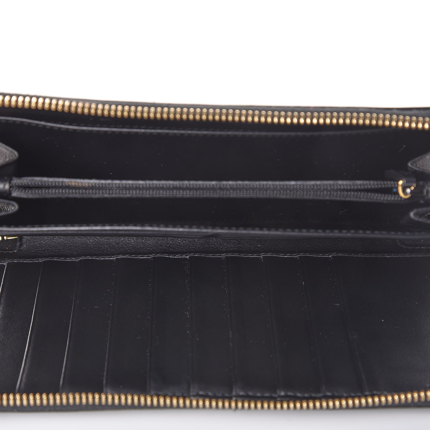 Gucci Apollo Calfskin GG Dadini Embroidered Zip Around Wallet Black 6 of 8