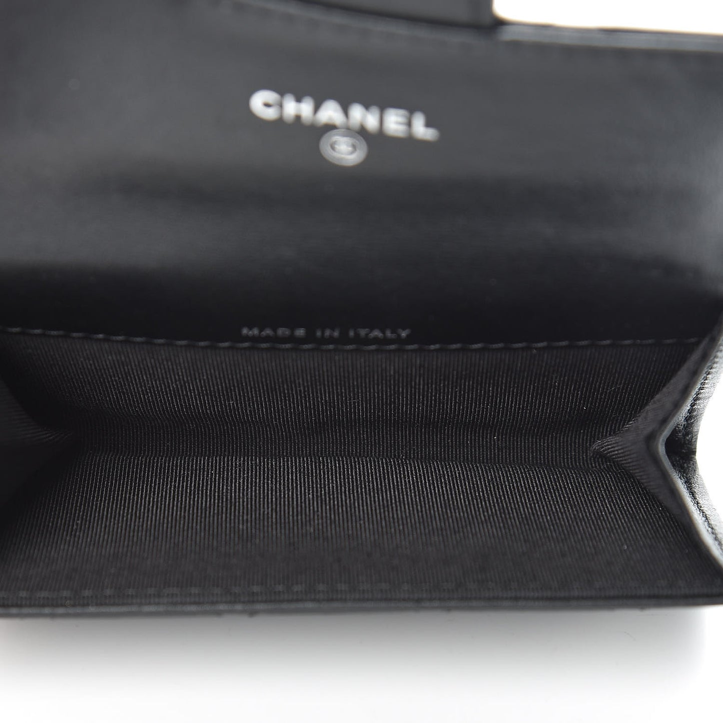 Aged Calfskin Quilted Reissue Flap Card Holder Wallet So Black
