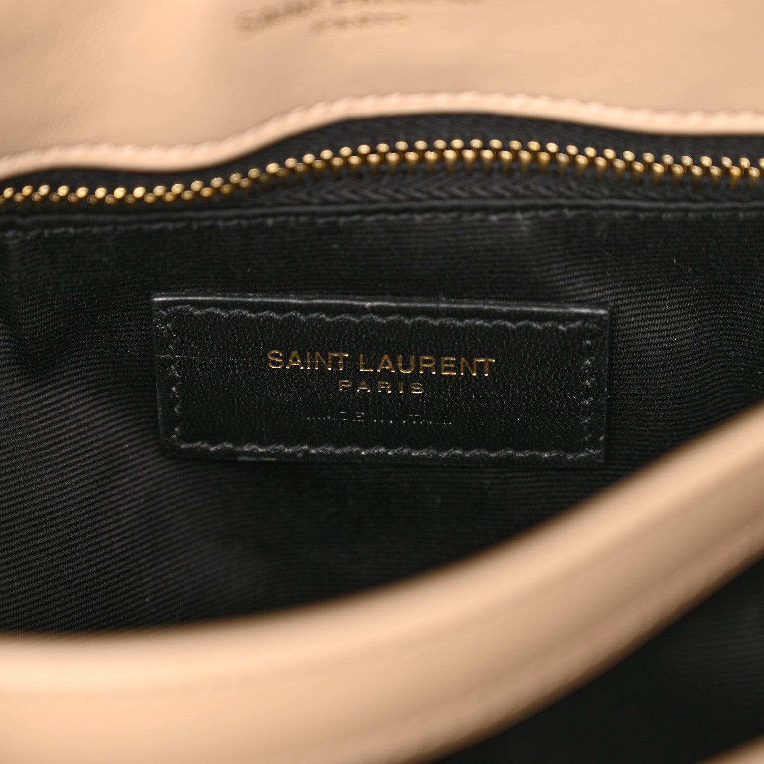 Saint Laurent Calfskin Y Quilted Monogram Toy Loulou Crossbody Bag Dark Beige 6 of 12
