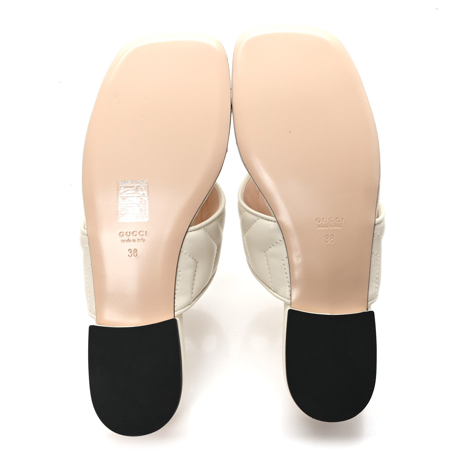 Gucci Nappa Charlotte Double G Marmont Thong Sandals 38 Mystic White 6 of 10
