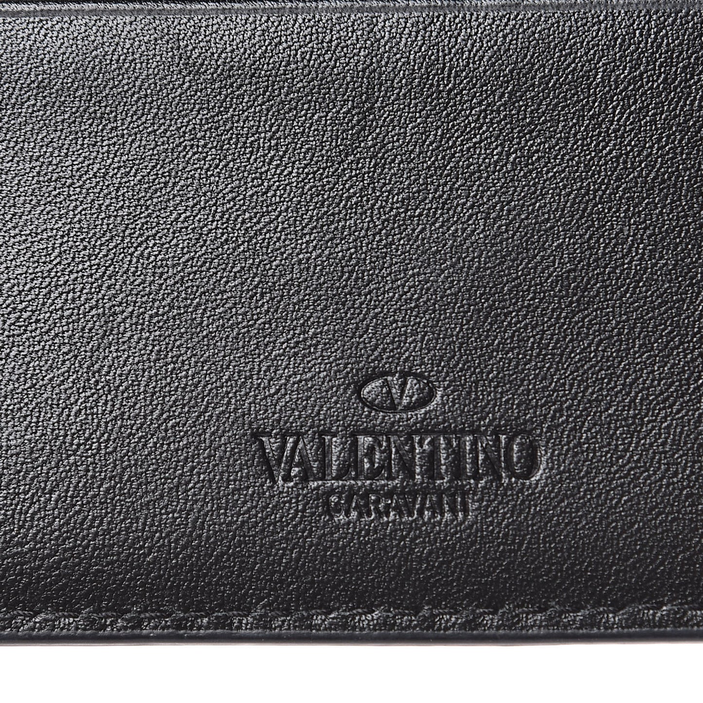 Calfskin Go Logo Card Holder Black