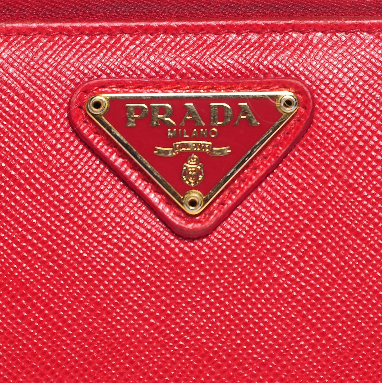 Saffiano Metal Zip Around Wallet Fuoco